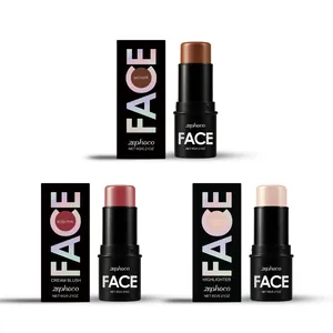 zephoco long-lasting makeup stick set including bronzer cream blush and highlighter