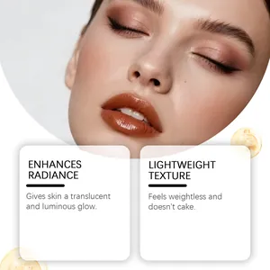Λεπτομερής προβολή του μακιγιάζ με υγρό highlighter για λαμπερή και φωτεινή επιδερμίδα.