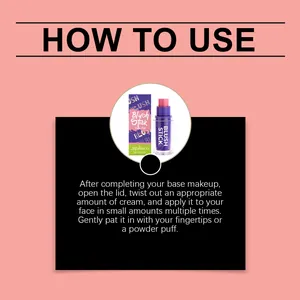 How to use instructions for zephoco nude pink silk blush stick for natural glow