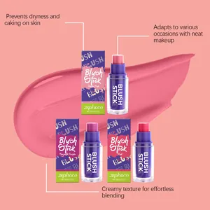 Detailed view of Zephoco creamy blush sticks showing texture and vibrant colors