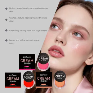 Primer plano del rubor en crema Zephoco para un acabado suave y natural en el rostro.