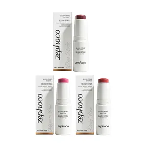 Zephoco blush stick set in three shades with lightweight and smooth texture for natural makeup