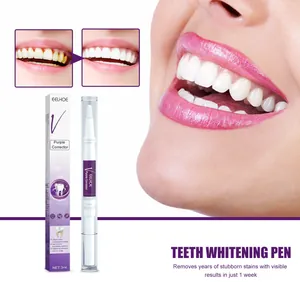 EELHOE V34 Purple Color Corrector Teeth Whitening Pen for Stain Removal and Brightening Portable Oral Cleaning Gel Pen
