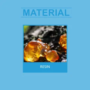 Macro view of the natural amber resin material used in the dental repair kit detail