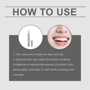 Detailed instruction guide for Feimuko teeth whitening pen with step-by-step usage
