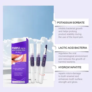 Detail view showing active ingredients of Oralhoe purple teeth whitening pen formula