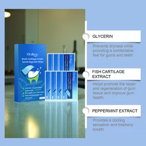 Oralhoe dental regrowth strips with glycerin and fish cartilage extract detail