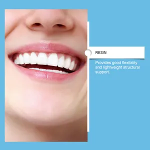 Detail view of resin teeth modification kit providing flexibility and support.