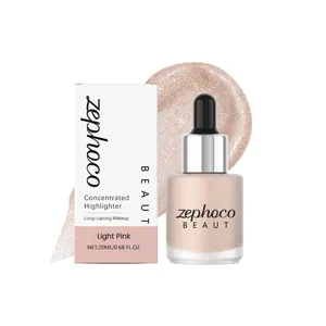 Zephoco Hellrosa Konzentrierter Flüssiger Highlighter Gesichts Make-up Schimmer Glanz Täglich Kosmetik Mit Tropfer