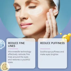 Detalle de los parches para ojos con microagujas para reducir las arrugas y ojeras
