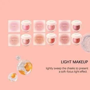Selection of zephoco powder blush shades for a natural soft-focus light makeup finish