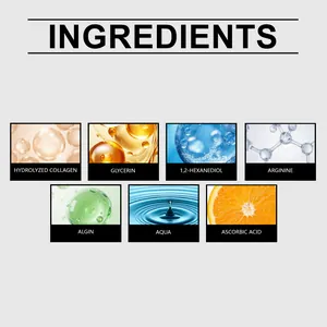 Detalle de los ingredientes de la mascarilla para ojos de Vitamina C con Colágeno