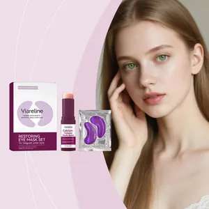 VIARELINE Kollagen Augenmasken-Set mit Multi-Balm-Stick und regenerierenden Patches