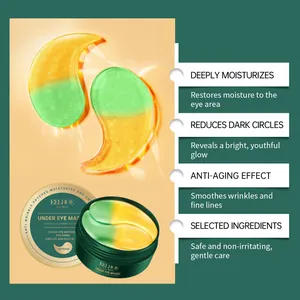 Mascarillas de ojos bicolor de pepino dorado EELHOE para hidratación y antienvejecimiento.