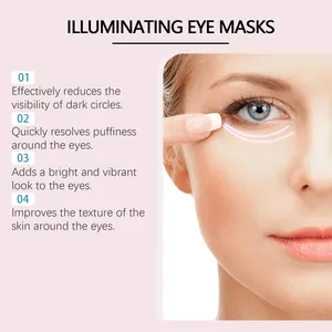 Infographie des masques illuminateurs pour réduire les cernes et les poches sous les yeux