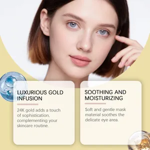 Professional 24K gold eye mask features for soothing and moisturizing delicate eye area