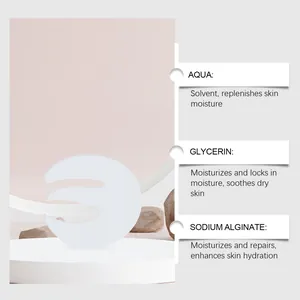 Detalle de mascarilla para ojos con Vitamina C e ingredientes hidratantes activos.