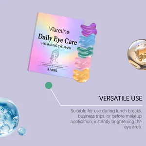 Hyaluron-Augenmasken-Set mit bunten Patches für eine sofortige Aufhellung der Augen