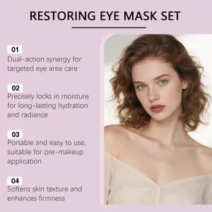 Details zum Augenmasken-Set mit Model, das eine strahlende Augenpartie präsentiert