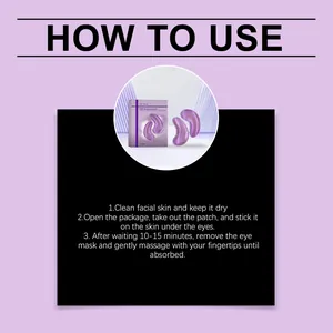Detailed step-by-step instructions on how to use these purple glowing eye masks
