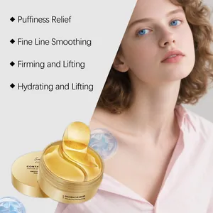Parches de máscara de ojos dorada premium para aliviar bolsas y suavizar líneas finas.