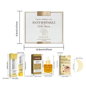 Dimensiones detalladas del set de regalo de cuidado de la piel reafirmante y antiarrugas Eelhoe