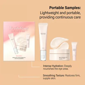 Set revitalizante para contorno de ojos con suero, crema y parches para piel firme