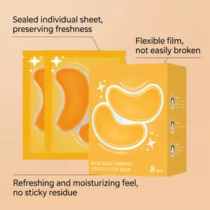 Caractéristiques du masque pour les yeux Kojic Acid Turmeric Jelly en sachets de 8 paires