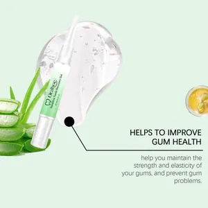 Detailed view of Oralhoe sensitive teeth recovery gel pen for gum health with aloe vera