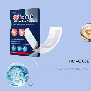 Oralhoe 3D teeth whitening strips packaging and application detail for professional home use.