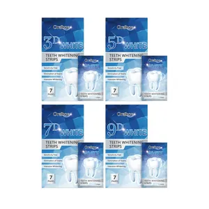 Oralhoe 3D 5D 7D 9D White teeth whitening strips set for stain removal and brightening