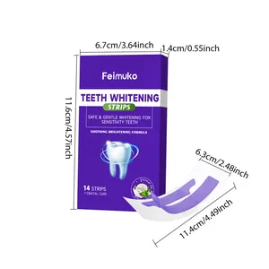 Accurate product dimensions for Feimuko professional teeth whitening strips set