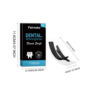 Bandes de blanchiment dentaire professionnelles Feimuko lot de 7 avec dimensions précises.