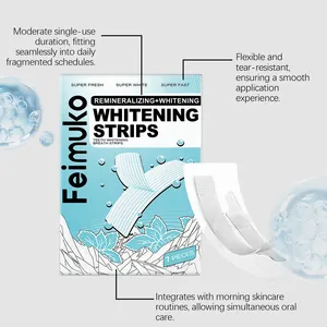 Feimuko teeth whitening strips for remineralizing and brightening daily oral care