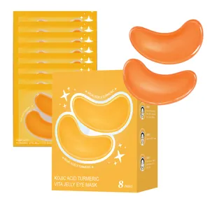 Coffret de 8 paires de masques gel pour les yeux à l'acide kojique et au curcuma hydratants