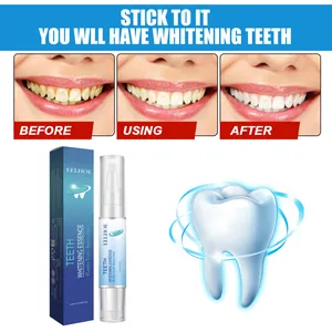 Teeth whitening essence pen with before and after effect comparison results view