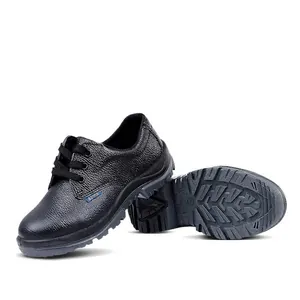 Scarpe antinfortunistiche nere con punta in acciaio e suola antiscivolo durevole