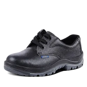 Scarpe antinfortunistiche basse con punta in acciaio e pelle testurizzata
