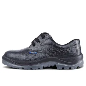 Scarpe antinfortunistiche basse nere con punta in acciaio e suola antiscivolo durevole