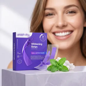 Purple Teeth Whitening Strips Cedar Mint Flavor PAP Formula 14 Strips Professional Dental Care Kit For Adults