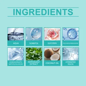 Detailed infographic showing natural ingredients of JAYSUING teeth whitening strips.