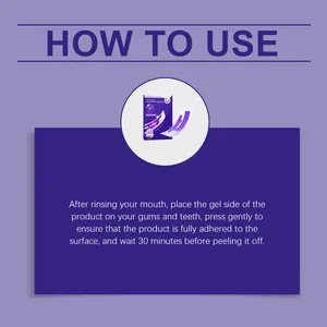 Detailed instruction guide on how to use purple teeth whitening strips for best results