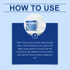 Usage instructions for fast-dissolving oral tooth and gum repair strips for bright smile