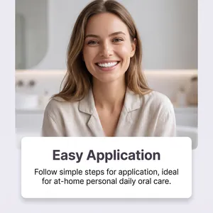 Close-up of a bright smile demonstrating easy-to-use teeth whitening strips