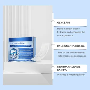 Detailed ingredient overview for fast-dissolving oral strips featuring Glycerin and Mentha