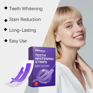 Professional South Moon purple teeth whitening strips kit for effective daily dental stain removal