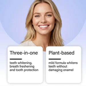Bandes de blanchiment des dents 3 en 1 à base de plantes pour une haleine fraîche