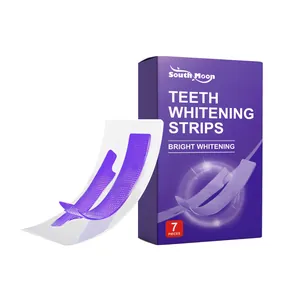 South Moon purple teeth whitening strips set with 7 pieces for bright white teeth