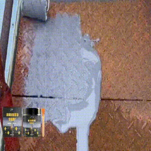 Professional gray waterproof sealant paint for smooth concrete crack repair with roller tool