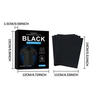 Detailed dimensions of black laundry darkening sheets for clothes color repair and fading